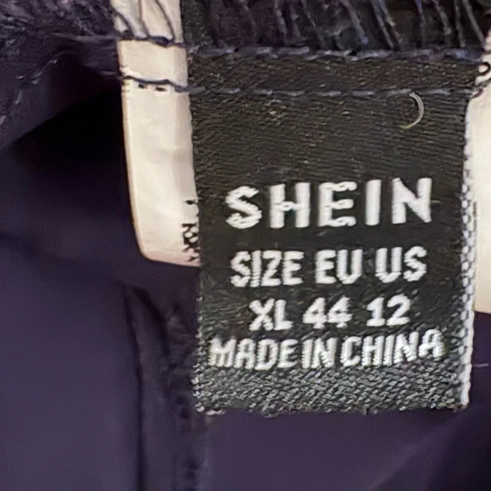 SHEIN Navy Long Sleeve Draped Maxi Dress - Picture 6 of 6